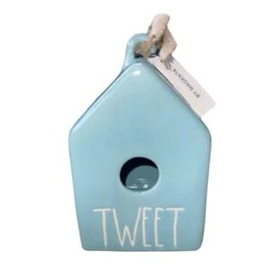 NWT Rae Dunn TWEET Blue Birdhouse.